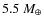 $5.5~M_{\oplus}$
