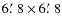$6\hbox{$.\mkern-4mu^\prime$ }8 \times 6\hbox{$.\mkern-4mu^\prime$ }8$