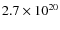 $2.7
\times 10^{20}$