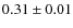 $0.31 \pm 0.01$