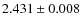 $2.431 \pm 0.008$