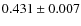 $0.431 \pm 0.007$