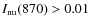 $I_{\rm nu}(870)>0.01$
