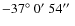 $-37\hbox{$^\circ$ }0\hbox{$^\prime$ }54\hbox{$^{\prime\prime}$ }$