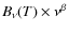 $B_{\nu}(T) \times \nu^{\beta}$