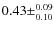 $0.43\pm^{0.09}_{0.10}$