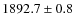 $1892.7\pm0.8$