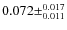 $0.072 \pm^{0.017}_{0.011} $
