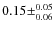 $0.15 \pm^{0.05}_{0.06}$