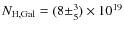 $N_{{\rm H, Gal}} = (8 \pm^3_5) \times 10^{19}$