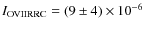 $I_{{\rm OVII RRC}} = (9\pm 4) \times 10^{-6}$