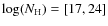 $\log(N_{\rm H})=[17,24]$