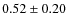 $0.52 \pm 0.20$