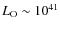 $L_{\rm O} \sim 10^{41}$