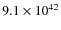 $9.1\times 10^{42}$