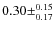 $0.30\pm^{0.15}_{0.17}$