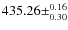 $435.26\pm^{0.16}_{0.30}$