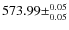 $573.99\pm^{0.05}_{0.05}$