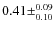 $0.41\pm^{0.09}_{0.10}$