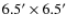 $6.5' \times 6.5'$
