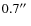 $0.7\hbox{$^{\prime\prime}$ }$