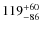 $119_{-86}^{\rm + 60}$