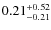 $0.21_{-0.21}^{\rm +0.52}$