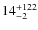 $ 14_{ -2}^{\rm +122}$