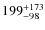 $199_{-98}^{\rm +173}$