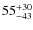 $55^{\rm +30}_{-43}$