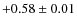 $+0.58 \pm 0.01$