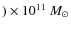 $) \times 10^{11}~M_{\odot}$
