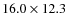 $16.0 \times 12.3$