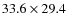 $33.6 \times 29.4$
