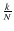 $\frac{k}{N}$