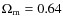 $\Omega _{\rm m} = 0.64$