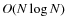 $O(N \log N)$