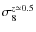 $\sigma_8^{z \simeq 0.5}$