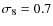$\sigma _8 = 0.7$
