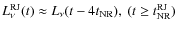 $L_{\rm\nu}^{\rm RJ}(t) \approx L_{\rm
\nu}(t-4t_{\rm NR}),\ (t\geq t_{\rm NR}^{\rm RJ}) $