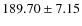 $189.70 \pm 7.15$