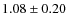 $1.08 \pm 0.20$