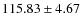 $115.83 \pm 4.67$