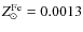${Z_{\odot}^{\rm Fe}}= 0.0013$