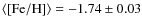${\rm\langle [Fe/H]\rangle=-1.74\pm0.03}$