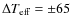 $\Delta T_{\rm eff}=\pm65$