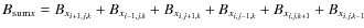 $B_{{\rm sum}x}=B_{x_{i+1,j,k}}+B_{x_{i-1,j,k}}+B_{x_{i,j+1,k}}+B_{x_{i,j-1,k}}+B_{x_{i,j,k+1}}+B_{x_{i,j,k-1}}$