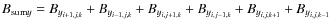 $B_{{\rm sum}y}=B_{y_{i+1,j,k}}+B_{y_{i-1,j,k}}+B_{y_{i,j+1,k}}+B_{y_{i,j-1,k}}+B_{y_{i,j,k+1}}+B_{y_{i,j,k-1}}$