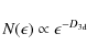 \begin{displaymath}N(\epsilon)\propto \epsilon^{-D_{\rm 3d}}
\end{displaymath}