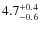 $\rm 4.7^{+0.4}_{-0.6}$
